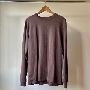 Tried On Once House of Blanks Heavyweight Long Sleeve T-Shirt in Chocolate Brown